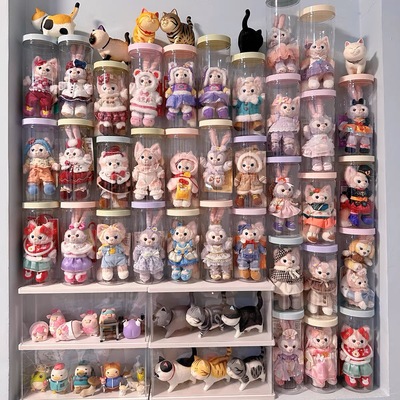 迪士尼挂件收纳盒星黛露玲娜贝儿公仔玩偶毛绒玩具手办马卡龙罐子