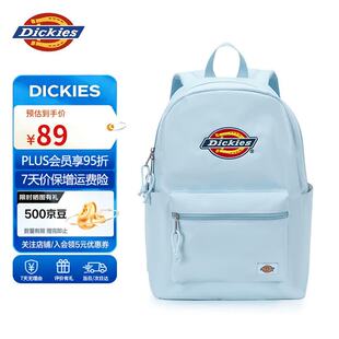 Dickies双肩背刺绣大容量初中高中旅行通勤男女大学生上学书包 蓝