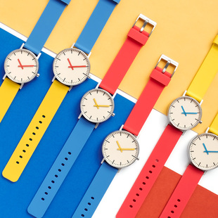 BIJOUONE彼树湾B50彩色设计瑞士机芯礼物礼盒男女防水精钢手表