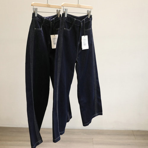 内里质感薄绒保暖！秋冬植绒阔腿牛仔裤女高腰宽松显瘦直筒长裤