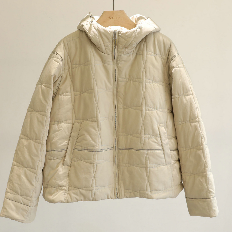 暖和好看两不误！米色连帽棉服外套女2025冬季加厚保暖休闲棉衣