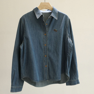 品质肉眼可见！小马刺绣牛仔衬衫女春季新款宽松休闲叠穿衬衣外套