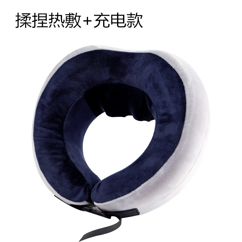 充电U型按摩枕颈部揉捏震动按摩器用车载护颈仪热敷功能理疗颈椎