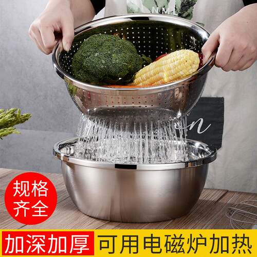 304不锈钢盆欧式调料缸大反边多用汤盆洗菜盆洗米盆商超多元店