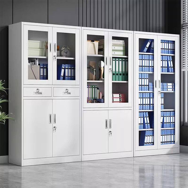 加厚办公室文件柜铁皮档案资料凭证柜员工更衣柜带锁矮柜储物柜子