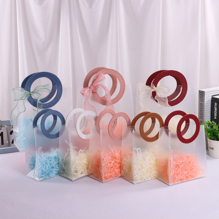 现货塑料手提袋pp包装袋加厚防水婚庆伴手礼袋七夕礼品袋