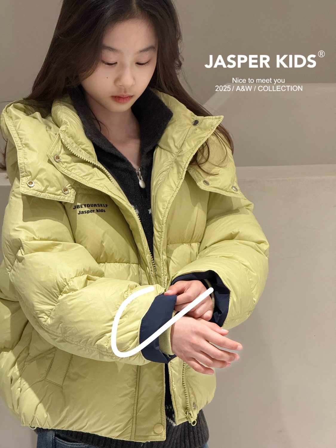 特价Jasper韩国波拉童装25冬装儿童韩版羽绒服男女中大童保暖外套