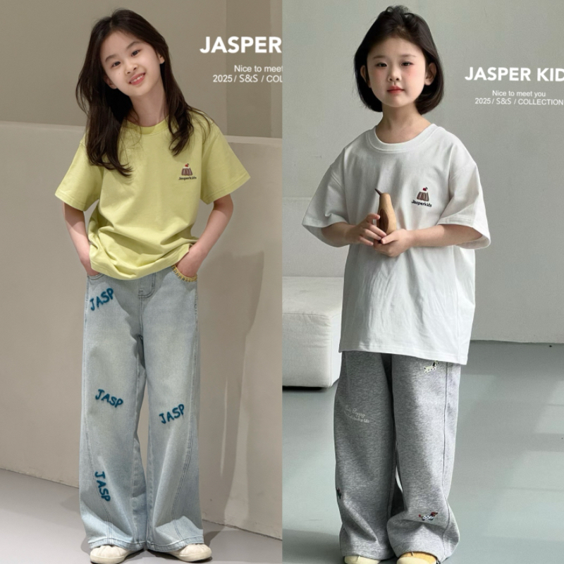 Jasper波拉韩国童装25春款儿童韩版趣味短袖T恤中大童宽松上衣潮