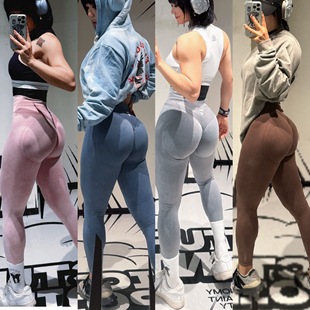 【5色水洗长裤】新晋臀王蜜桃臀高腰收腹提臀瑜伽弹力大运动健身