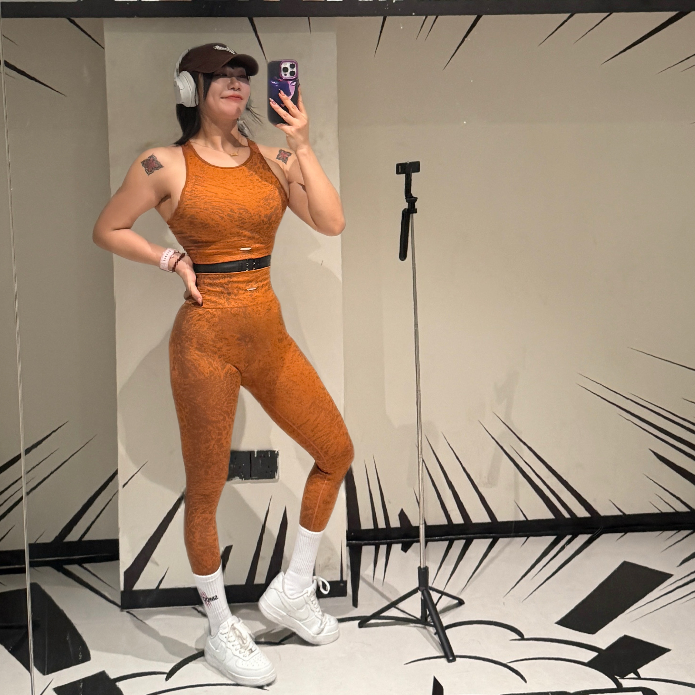 【岩石系套装】健身撸铁无缝双染瑜伽服套装四季款跑步运动高腰