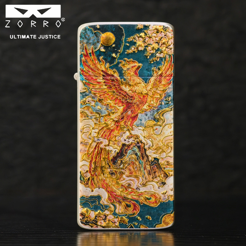 超轻超薄佐罗朱雀玄武煤油打火机