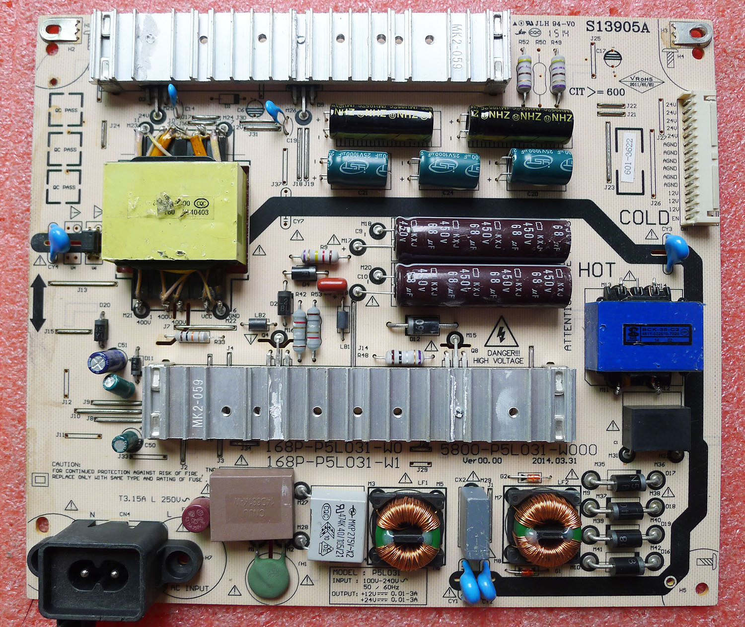 电视电源板创维5800-P5L031-W000