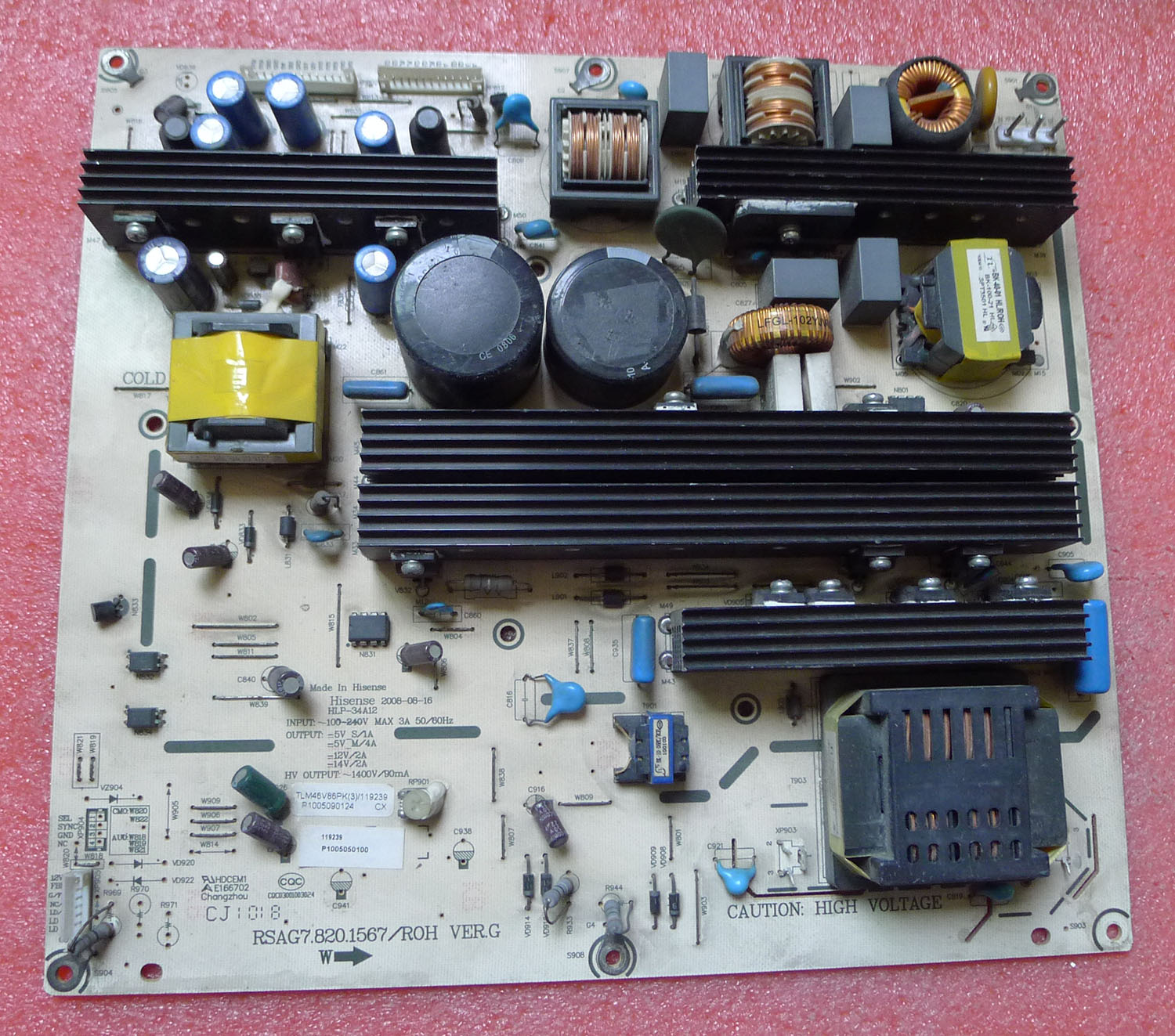 原装海信 tlm40v69p 液晶电视机电源板 rsag7.820.1567 测试好发
