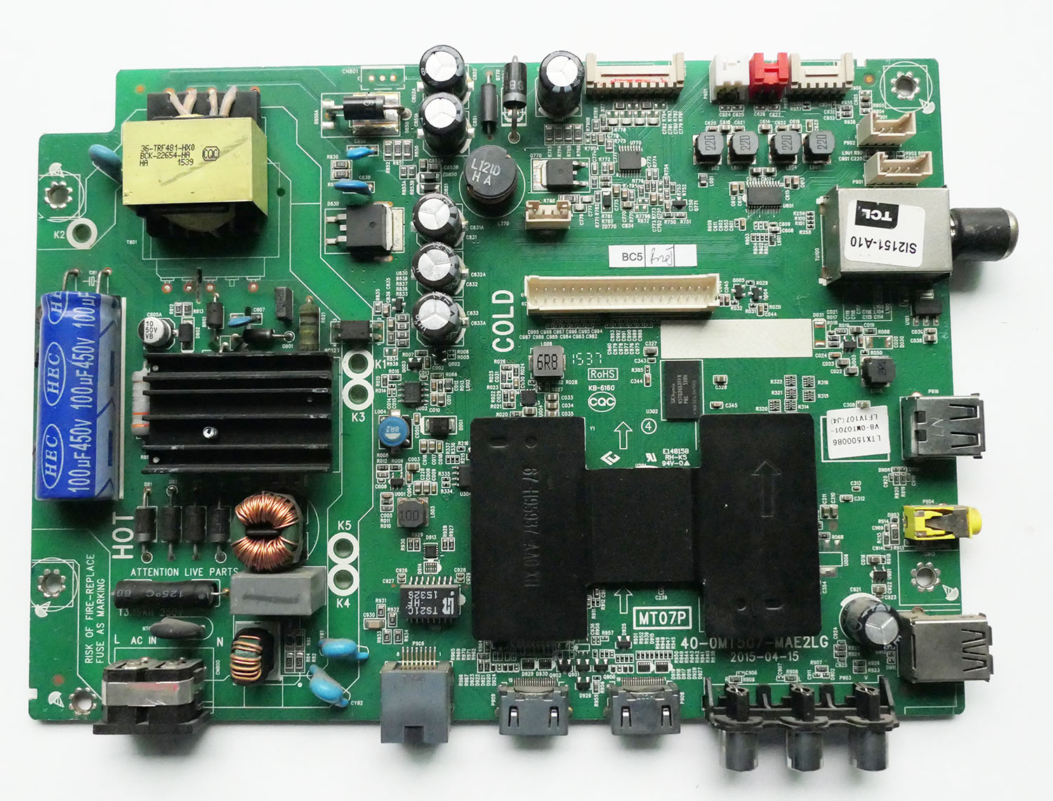 TCL电视机主板40-0MT507-MAE2LG