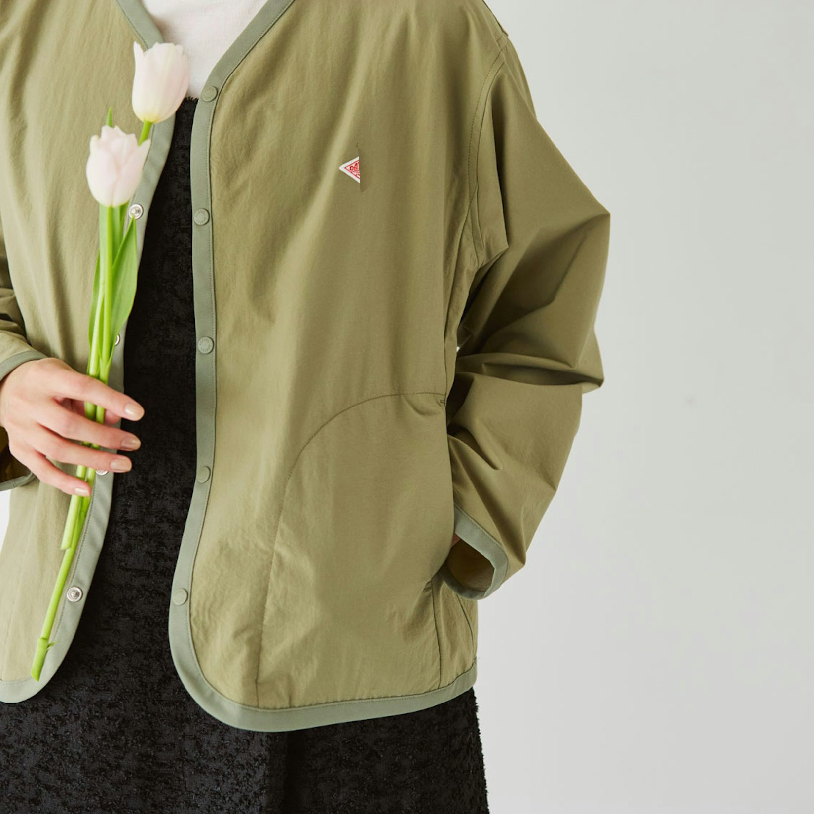 25秋季舒适梭织5粒扣休闲宽松小外套DANTON棉布长袖上衣