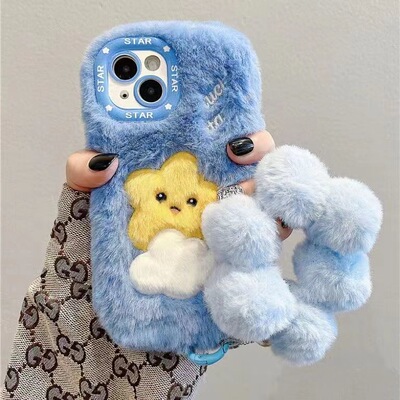 网红同款pura70女mate60pro+适用华为100荣耀200pro/90gt/80se星星手机壳60x畅享70暖手50plus毛绒畅玩40云朵