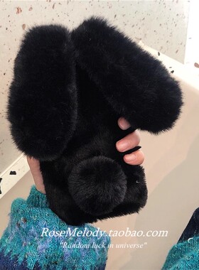 网红适用华为nova12pro小众11/10/9se毛茸茸手机壳兔子magic6pro/5/4/3卡通荣耀play8T/7t/6C/5t公仔x60i可爱