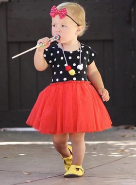 美国Taylor joelle波点吊带公主裙生日纱裙夏款连衣裙洋气蓬蓬裙