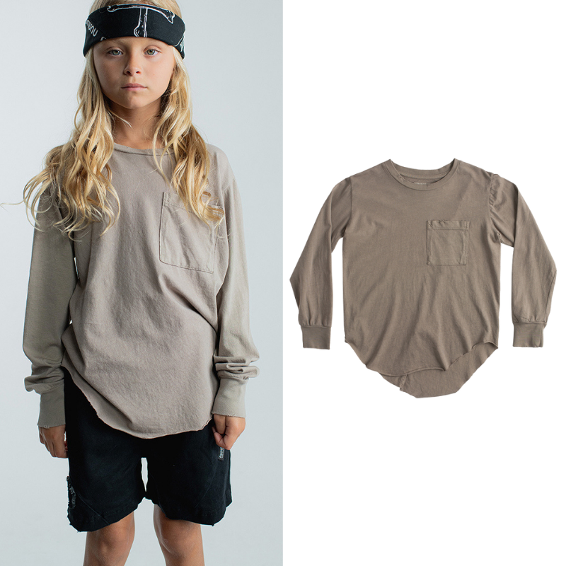 NUNUNU儿童纯棉圆领长T恤