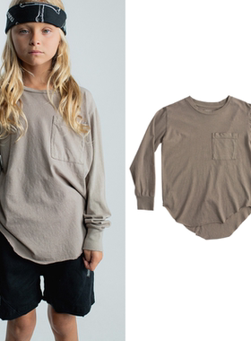 NUNUNU23春夏款男女儿童纯棉圆领长T恤