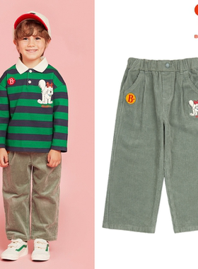 (现货)BEBEDEPINO/贝贝品诺23秋款男女儿童灯芯绒宽松休闲长裤