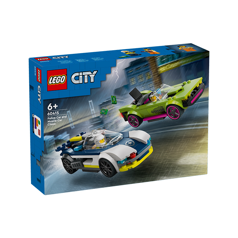 【1月新品】LEGO乐高城市60415警车大追击乐高益智积木玩具男孩 玩具/童车/益智/积木/模型 普通塑料积木 原图主图