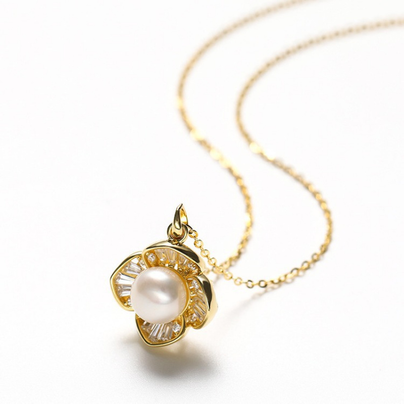 925银淡水珍珠短款项链简约单颗