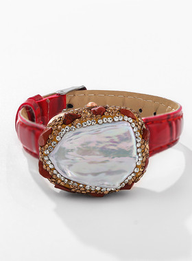 巴洛克淡水珍珠表带设计手饰时尚