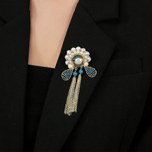 中国风刀马旦胸针2025年新款潮脸谱淡水珍珠别针胸花创意时尚耳环