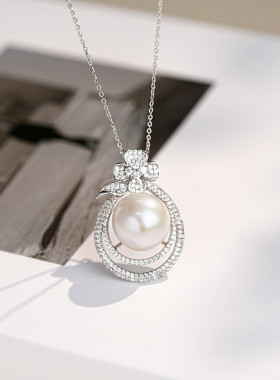 925银淡水珍珠单颗吊坠项链时尚