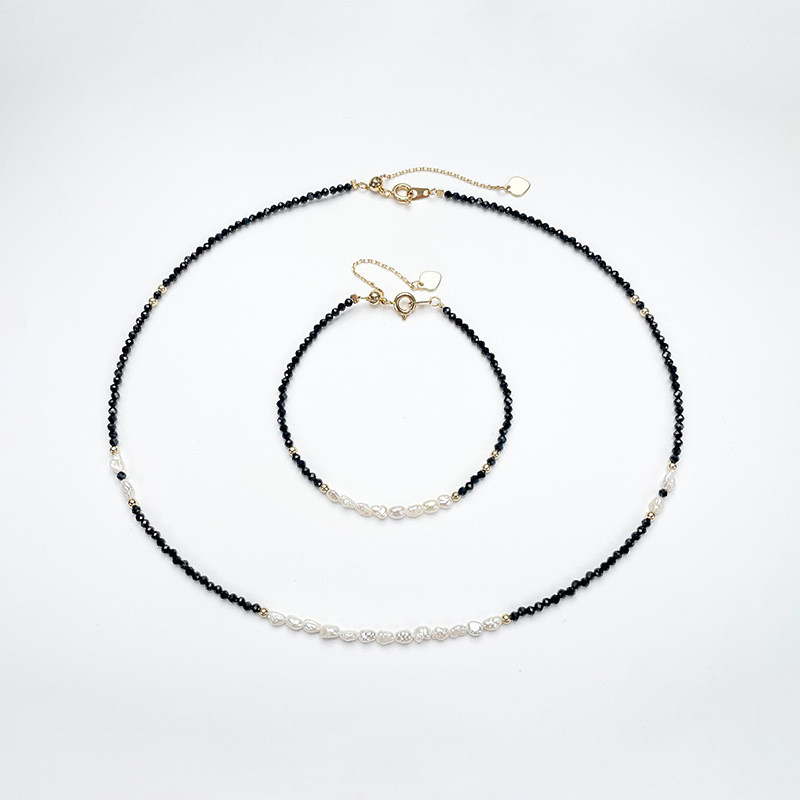 淡水珍珠项链手链两件套简约甜美