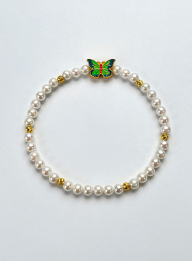 个性淡水珍珠手链女串珠小众设计