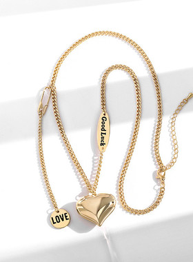 新款潮人心形简约闺蜜礼物短款项