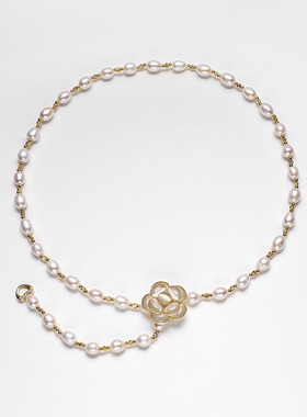 简约淡水珍珠花朵项链简约时尚气