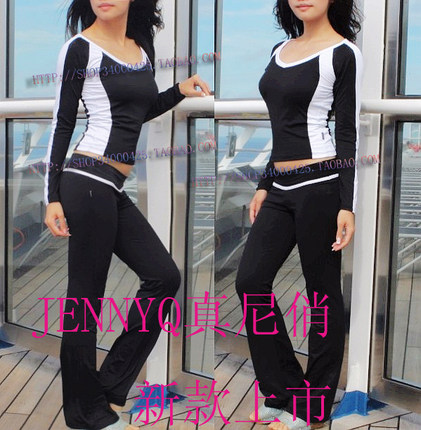 跑步新短袖特价运动瑜伽JennyQ健身服/健美/瑜珈/跳操/肚皮舞比赛