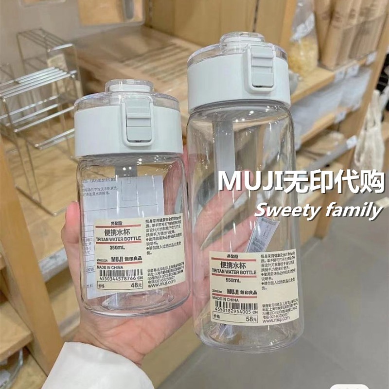 现货包邮MUJI无印良品水杯子共聚酯便携塑料随手水壶冷热咖啡泡茶-封面