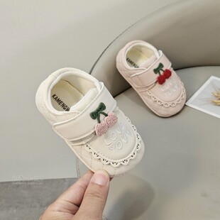樱桃公主鞋 春秋季 1岁软底学步鞋 12个月男女宝宝鞋 婴儿鞋