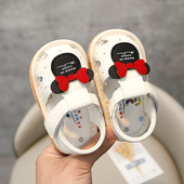 幼童鞋 子软底防滑学步鞋 婴儿凉鞋 夏季 2岁女宝宝鞋 叫叫鞋 透气