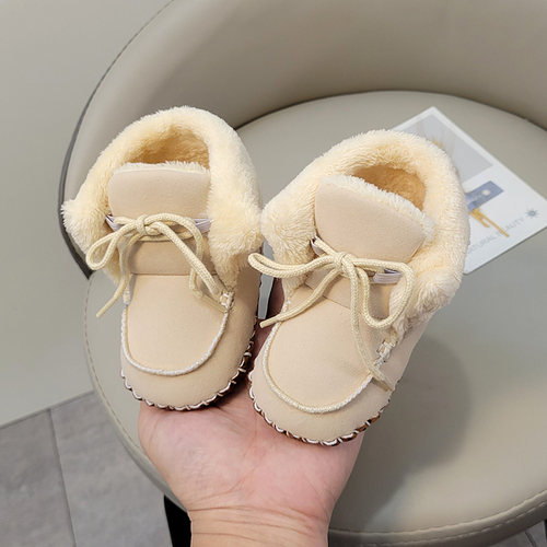 婴儿鞋秋冬季加厚保暖软底棉鞋