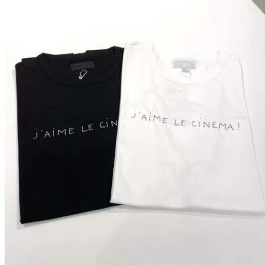 日单外贸agnes字母cinema印花短袖t恤女纯棉休闲圆领通勤百搭上衣