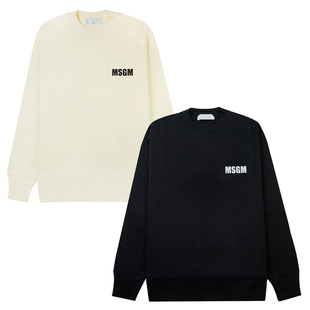 M家slogan字母logo胸前字母印花圆领卫衣潮牌宽松长袖上衣女秋冬