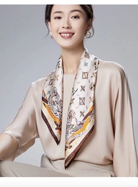 100%桑蚕丝丝巾女真丝方巾领巾