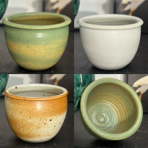 景德镇纯手工拉胚系列微莲水培碗莲陶瓷无孔新中式花盆铜钱草盆