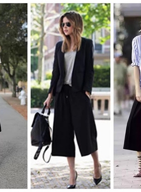 外贸女 J012 好穿好看好舒适 裙裤 五分至七分休闲大阔腿裤~A1262