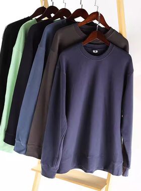 晓晓衣铺  外贸男 J011 基础圆领 短绒细腻毛圈全棉厚卫衣~A2912