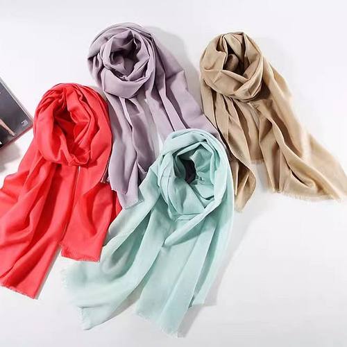 不收后悔 质感价格都很喜人的淡雅马卡龙色系百搭羊毛围巾~A1867