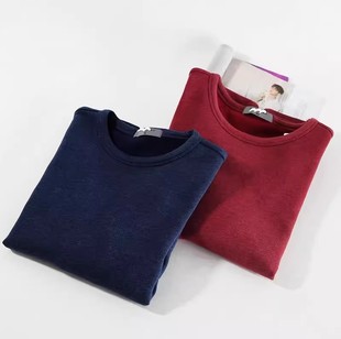 秋冬经典 款 碁本款 加绒保暖圆领长袖 A3468 5折 打底衫 外贸男装