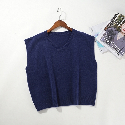 晓晓衣铺  外贸   羊毛羊绒V领针织背心马甲【特价】~A4560
