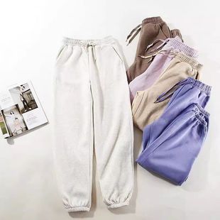 J003中性款 实穿束脚休闲裤 松软加绒 特时尚 A2806 多色 晓晓外贸