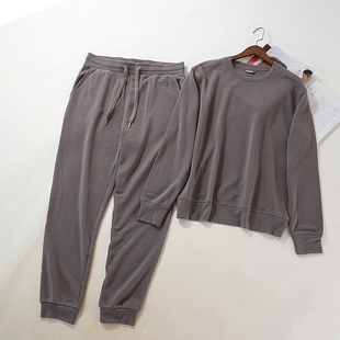 晓晓衣铺  外贸男装  春秋纯色家居服套装~A4861